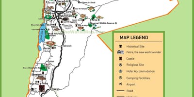 नक्शे के पर्यटक स्थलों