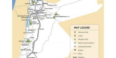 जॉर्डन यात्रा के नक्शे