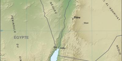 नक्शे के जॉर्डन दिखा पेट्रा
